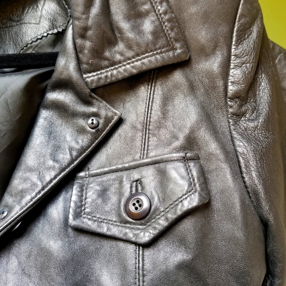 Laura leigh ltd black leather jacket size M - Picture 7 of 8